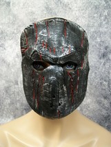 Creepy Cruel Count Kids Mask Iron Face Restraint Haunted Creepy Metal Head Robot - £7.82 GBP
