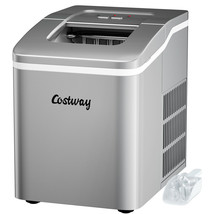 Portable Ice Maker Machine Countertop 26Lbs/24H Self-cleaning w/ Scoop Silver - £159.80 GBP