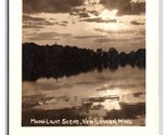 RPPC Moonlight Scene Su Lago Nuovo Londra Minnesota Mn Cartolina R14 - $19.40