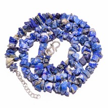 Natural Lapis Lazuli Gemstone Uncut Beads Necklace 5-11 mm 17.5-18.5&quot; UB-7733 - £8.52 GBP
