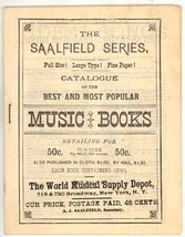 Saalfield Music Books catalog Victorian songs advertising antique vintage - £11.00 GBP