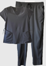 Centro Scrubs Unisex Medical Uniform - Top &amp; Pants Set AV9001 Grey Size ... - $37.99