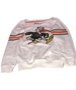 Miami Hurricanes Pullover Sweatshirt w/ Bling Sequin Design, White (L) - $27.15 CAD