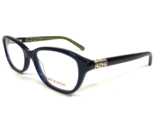Tory Burch Eyeglasses Frames TY 2042 1304 Navy Blue Yellow Gold Oval 53-... - $84.04