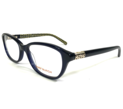 Tory Burch Eyeglasses Frames TY 2042 1304 Navy Blue Yellow Gold Oval 53-17-135 - £63.15 GBP