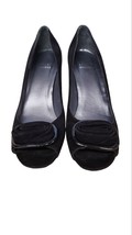 Stuart Weitzman Shoes Womens Size 6.5 Black Suede Peep Toe  Heels - $22.28