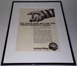 1974 United Way / NFL 11x14 Framed ORIGINAL Advertisement  - £31.60 GBP