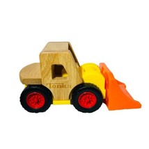 Tonka 2007 Hasbro 5” Wooden Plastic Bulldozer Construction Equipment Funrise Inc - £5.75 GBP