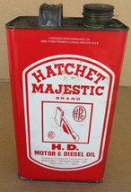 RARE Vintage Hatchet Majestic Motor Oil Can 1 Empiral Gallon Gas Station  B - £285.77 GBP