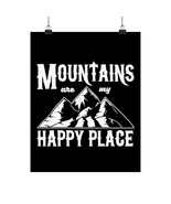 Vertical Matte Poster - Mountains are my Happy Place - Art Print on Prem... - £11.33 GBP+