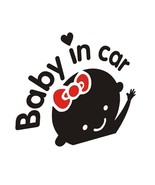 Baby In Car Waving Baby In Car Warning Safety Sign Car Decal Vinyl Stick... - €9,35 EUR