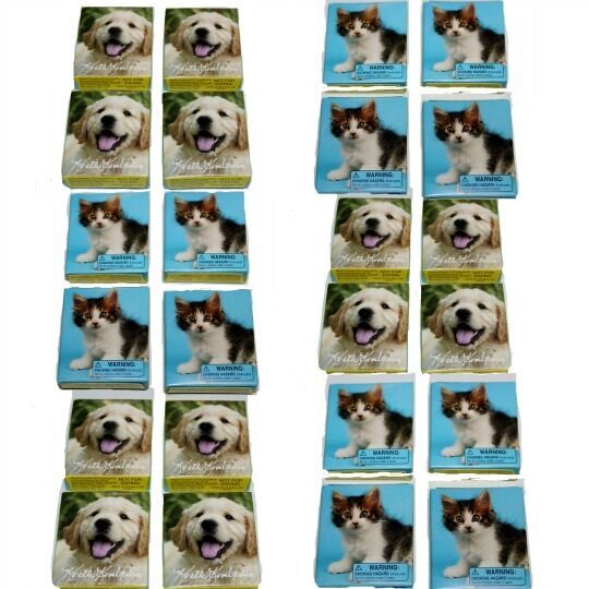 Primary image for Set of 24 Mini Tattoo Boxes with 4 Mini Dogs and Cats Tattoos on One Sheet