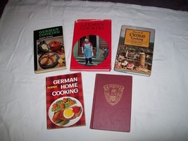 Vintage Lot of 5 German Cookbook Cooking Cookery Art of Home Luchow&#39;s Cook Books - £27.09 GBP