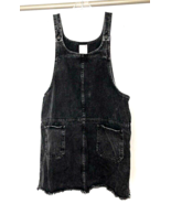 SO Juniors Black Denim Overall Jumper Dress 2XL  /  XXL  Distressed - £11.21 GBP