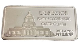 Olympia Washington 42nd State Hamilton Mint One Troy Oz Silver - £44.13 GBP
