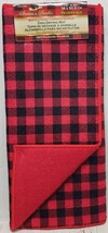 Kitchen Microfiber Drying Mat (15&quot;x20&quot;) Red &amp; Black Buffalo Plaid Checkered,Link - £12.65 GBP