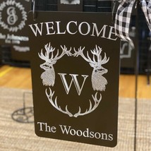 Personalized Deer Name 12 x 18 Aluminum Engraved Etched Garden Flag Yard... - £39.83 GBP