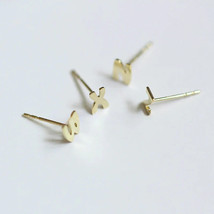 14ct Solid Gold Alphabet Stud Earrings - letters, personalise, gift, 14K Au585 - £81.80 GBP