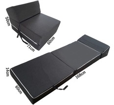 Orthologics Fold Out Single Z Bed Sofa Futon Guest Chair Folding Mattres... - $73.21