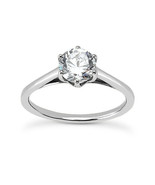 Diamond Engagement Ring Real Round Shape F SI1 Treated 14K White Gold 1.... - €1.881,29 EUR