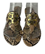 Makers Womens Size 7 Snake Skin Print Medallion Thong Sandals 2278 - $18.80