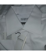 ZANETTI DOUBLE TWISTED WHITE COTTON DRESS SHIRT-ITALY-16x34/35-NWT-CUFF ... - $62.79 CAD
