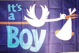 ITS A BOY FLAG FL322 flags banners banner stork signs baby party supplies babies - £3.71 GBP