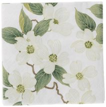 Entertaining with Caspari White Blossom Paper Luncheon Napkins, Pack of 20 - £9.86 GBP