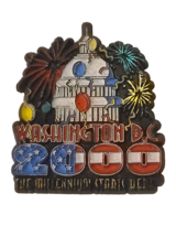 Washington DC Millennium 2000 Rubber Fridge Magnet Vintage - £3.92 GBP