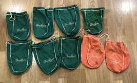 9 Crown Royal Drawstring Bags Peach Orange &amp; Green Apple Crown Royal - £5.68 GBP