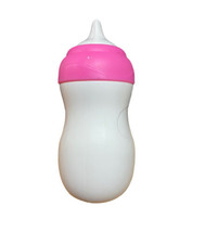 You and Me Baby Doll Replacement Resin Pink &amp; White Baby Bottle - £10.64 GBP