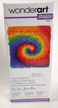 WonderArt Shaggy Latch Hook Kit Tie Dye Rug 12&quot;x12&quot; 426307 - $14.24