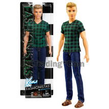 Year 2016 Barbie Fashionistas #4 - Caucasian Doll KEN DWK45 Checked Styl... - £31.38 GBP