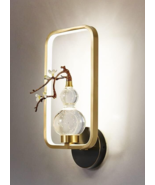 Modern Fine Copper Warm White LED Sconce Bedside Glass Gourd Lamp Light ... - £147.75 GBP