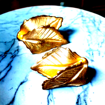 Giovanni vintage gold-plated leaf clip on earrings - €21,18 EUR