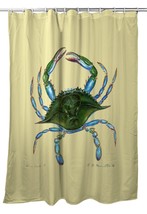 Betsy Drake Female Blue Crab Shower Curtain - Yellow - £86.12 GBP