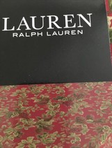 RALPH LAUREN PINE CONES HOLLY BERRIES 1pc 60&quot; x 104” RED GREEN OBLG TAIO... - $68.83
