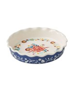 Pioneer Woman ~ KEEPSAKE FLORAL ~ 9&quot; Stoneware ~ Pie Plate ~ Ruffled Edge - $50.80 CAD