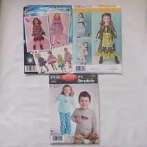 3 Unused, Uncut Simplicity Sewing Patterns Girls Sizes 4-8 4 5 6 7 8 - £11.99 GBP