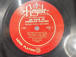 ROYALE RECORDS An Hour of American Waltzes 33 1/3 rpm LP 1250 - $3.95