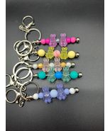 Colorful Bunny Keychain: Silicone Bead Charm - $16.00