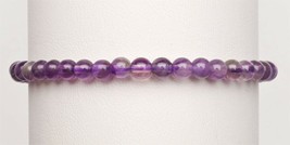 Spiritual Power 4mm Mini Beads Bracelet AMETHYST Purple - £19.94 GBP