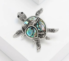 Abalone shell seaturtle and baby pin - €11,17 EUR