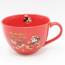 Disney Store Mickey Pluto On The Go For A Cup Of Joe Mug Soup Bowl Cup - $24.74