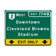 Cleveland Browns Stadium Highway Metal Sign - $24.00+