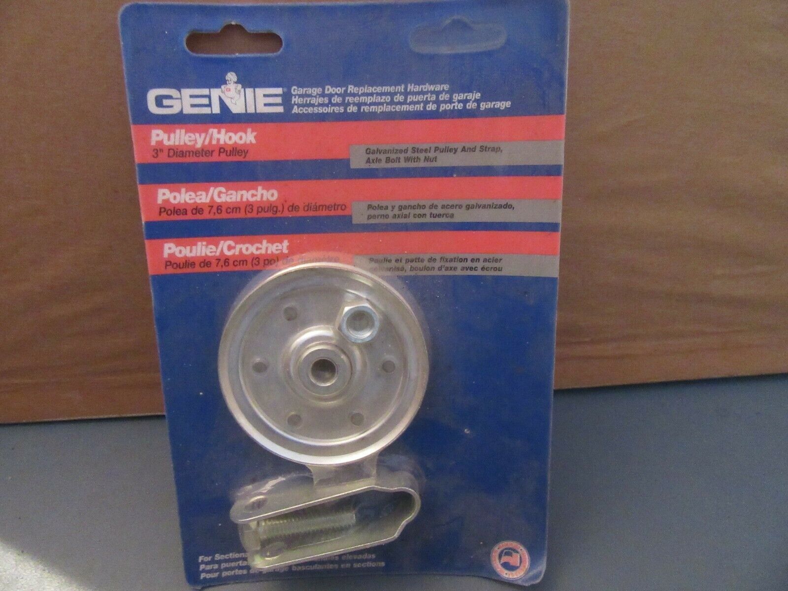 Genie 3&quot; pulley Garage Door Pulley/Hook galvanized steel pulley Strap Ax... - $8.42