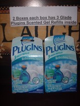 Glade Plugins Fresh Gel refills REFRESHING SPA 2 Boxes with 3 Gels in each RARE - £17.67 GBP
