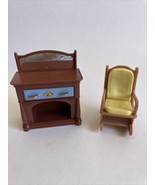 Lot FISHER PRICE Loving Family Dollhouse Dresser Mantle Buffet Rocking C... - $12.92 CAD