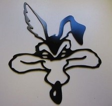 Wile E. Coyote Face - Metal Wall Art - Black  18&quot; x 13 1/4&quot; - £27.51 GBP