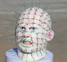 Hellraiser Pinhead Deluxe Full Head Costume Latex Mask Cosplay Adult One Size - £24.48 GBP